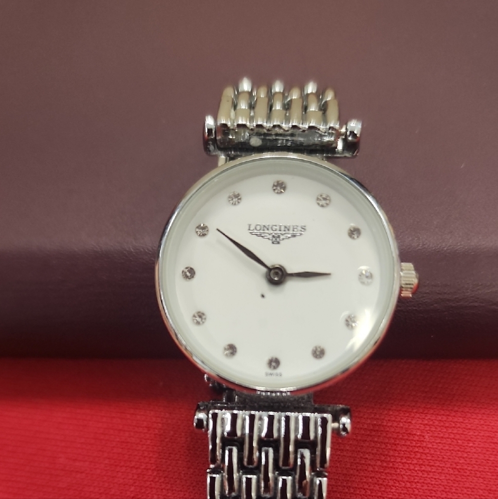 Longines Silver and White Women's Watch